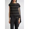 Proenza Schouler Sutton Striped Drape Bi-stretch Viscose Top In Multi