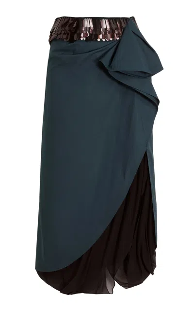 Proenza Schouler Sylvanna Cotton Poplin Maxi Skirt In Multi