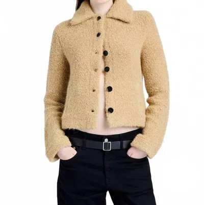 PROENZA SCHOULER SYLVIE JACKET IN LOOP BOUCLE KNIT IN LIGHT CAMEL