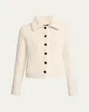 Proenza Schouler Carla Rib Collared Sweater In Ivory