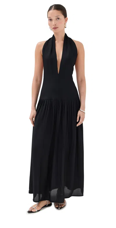 Proenza Schouler Tala Dress In Viscose Georgette Black