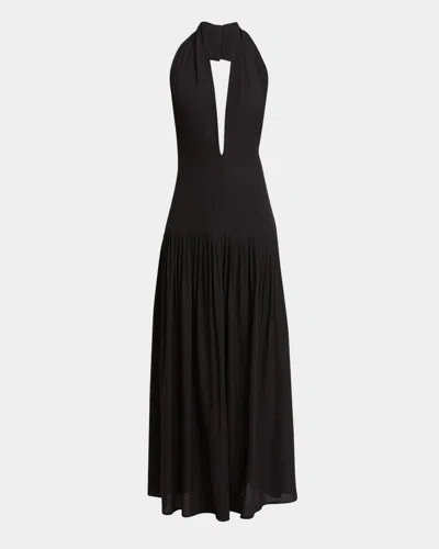 PROENZA SCHOULER TALA HALTER VISCOSE GEORGETTE DRESS