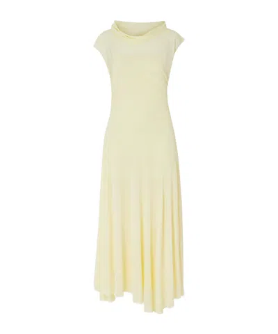 Proenza Schouler Tamara Asymmetric Draped Crepe-jersey Maxi Dress In Neutral