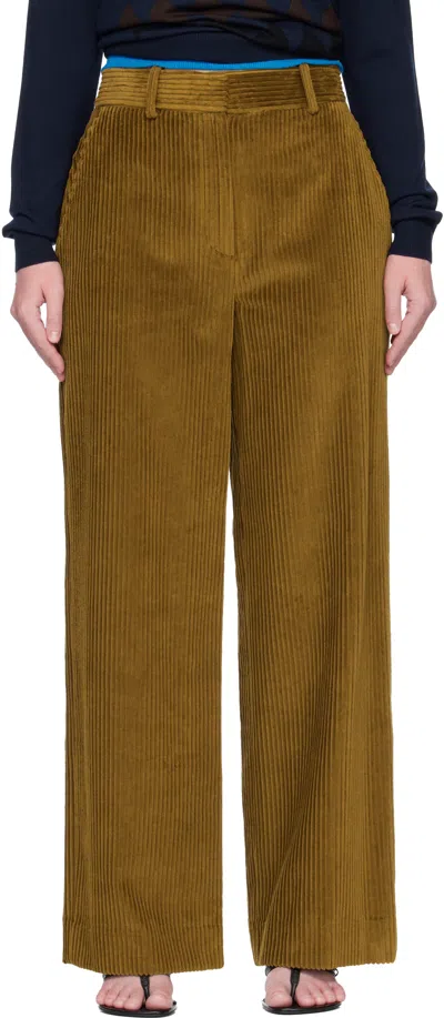 Proenza Schouler Tan Lidie Trousers In Brown