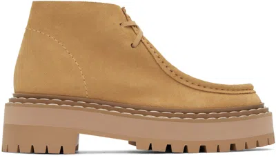 Proenza Schouler Lug-soled Leather Platform Boots In Neutral