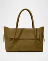 Proenza Schouler Tate East-west Satchel Bag In Nubuck Calfskin In Tobacco