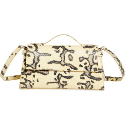 Proenza Schouler Tate Snakeskin Embossed Clutch In Neutral
