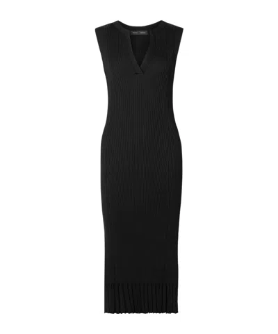 Proenza Schouler Tatum Ribbed Knit Dress In Black
