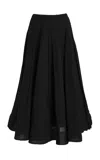 Proenza Schouler Tavia Fridge Knitted Midi Skirt In Black