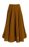 Proenza Schouler Tavia Fridge Knitted Midi Skirt In Olive