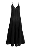 Proenza Schouler Tavia Fringe Knitted Midi Dress In Black