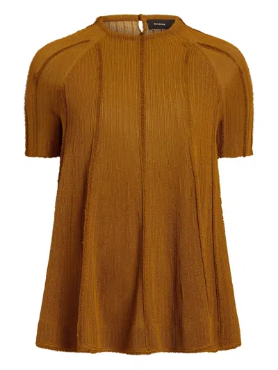 Proenza Schouler Tavia Knited Top In Brown
