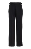 Proenza Schouler Teddy Straight-leg Wool-twill Pants In Black