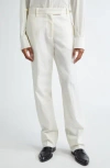 Proenza Schouler Teddy Stretch Wool Twill Pants In Wax