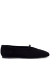 Proenza Schouler Tee Suede Mary Jane Ballerina Flats In 999 Black