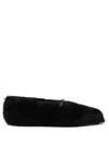 Proenza Schouler Tee Suede Mary Jane Ballerina Flats In Black