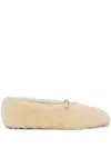 Proenza Schouler Tee Shearling Mary Jane Flats In Neutrals