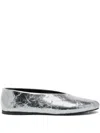 Proenza Schouler Tee Crinkled Ballet Flats In Silver