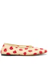 Shop Proenza Schouler Tee Floral-embroidered Ballet Flats