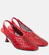 Proenza Schouler 50mm Tee Leather Slingbacks In Red