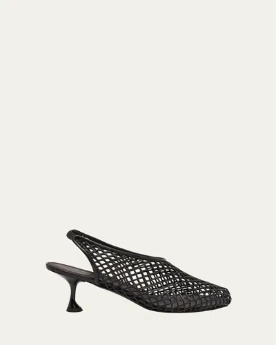 Proenza Schouler Tee Perforated Leather Slingback Pumps In Black