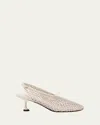 Proenza Schouler Tee Leather Net Slingback Pumps In Ivory