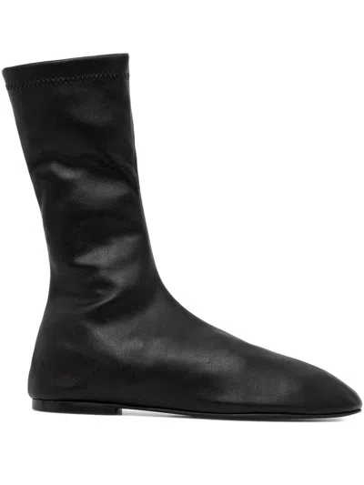 Proenza Schouler Tee Leather Sock Boots In Black