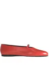 Proenza Schouler Tee Leather Mary Jane Flats In Red