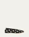 Proenza Schouler Tee Mesh Embroidered Ballet Flats In Black