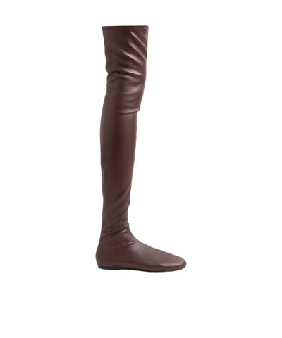 Proenza Schouler Tee Over-the-knee Boots In Burgundy