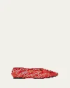 Proenza Schouler Tee Perforated Leather Ballerina Flats In Red