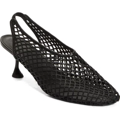 Proenza Schouler Tee Perforated Leather Slingback Pumps In Black