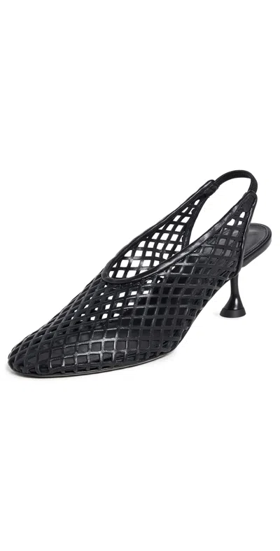 Proenza Schouler Tee Perforated Leather Slingback Pumps In Black