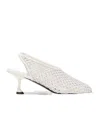 Proenza Schouler Tee Perforated Leather Slingback Pumps In Ivory