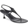 Proenza Schouler Tee 85 Thong Sandal In Slick Nappa In Black