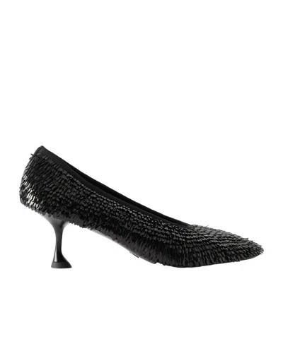 Proenza Schouler Tee Sequined Mesh Pumps In Black