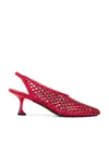Proenza Schouler 50mm Tee Leather Slingbacks In Red