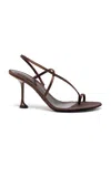 Proenza Schouler Tee Slingback Satin Sandals In Brown