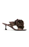 Proenza Schouler Tee Souvenir Satin Sandals In Brown