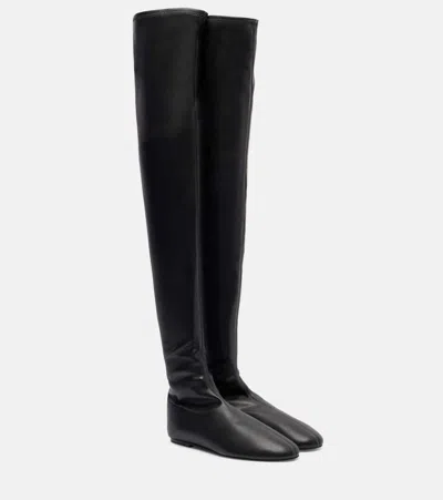 Proenza Schouler Tee Stretch Leather Over-the-knee Boots In Black