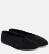 Proenza Schouler Tee Suede Mary Jane Ballerina Flats In Black