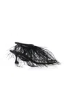 Proenza Schouler Tee Thong Feather-embellished Leather Sandals In Black