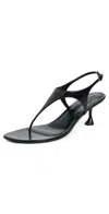 Proenza Schouler Tee 85 Thong Sandal In Slick Nappa In Black