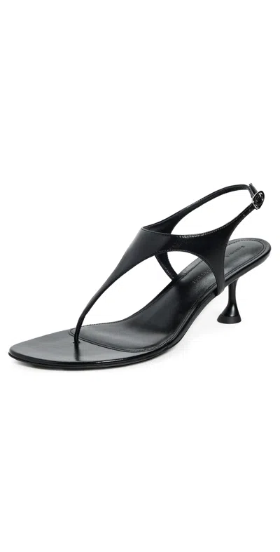 Proenza Schouler Tee 85 Thong Sandal In Slick Nappa In Black