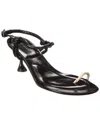 Proenza Schouler Tee Toe Ring Leather Sandals In Black