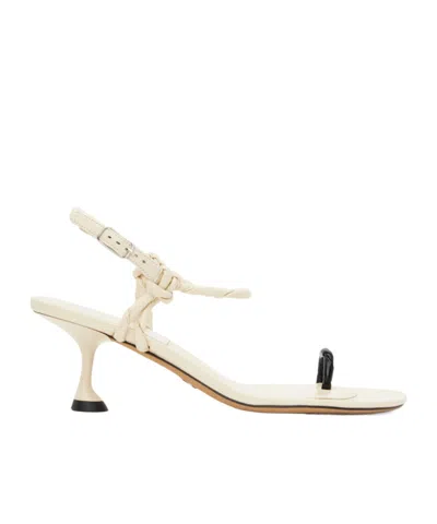 Proenza Schouler Tee Toe Ring High-heeled Sandals In Gray