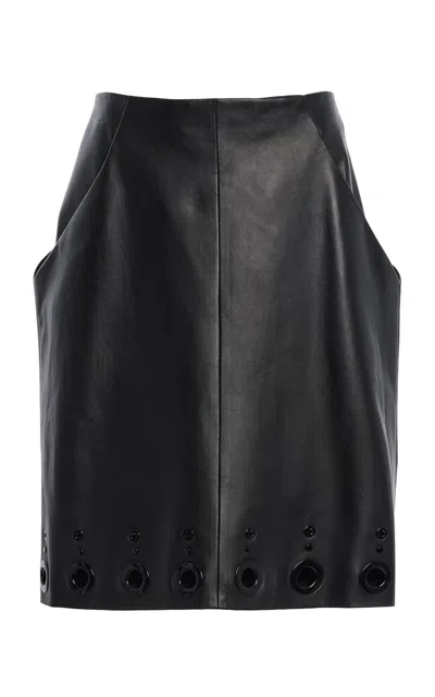 Proenza Schouler Tessa Leather Knee-length Skirt In Black