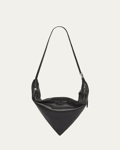 Proenza Schouler Tetra Double-zip Napa Leather Shoulder Bag In Black
