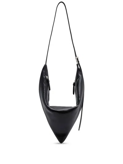 Proenza Schouler Tetra Leather Shoulder Bag In Black  