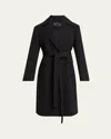 Proenza Schouler Thea Belted Wool Gabardine Suiting Coat In Black
